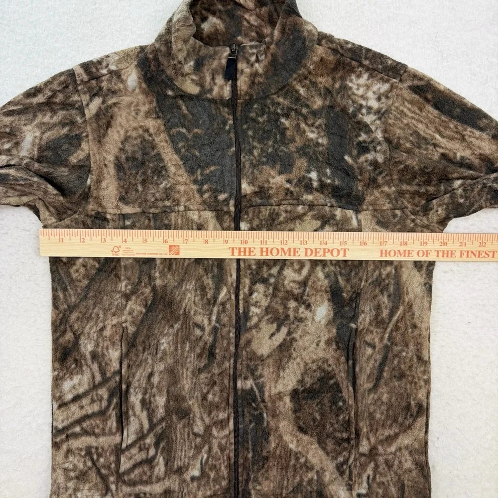 Reel Legends Camo Fleece Full Zip Jacket Size Large